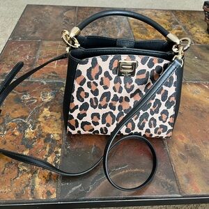 Kate Spade Phoebe Leopard Print Small Women's Bag with Black Accents